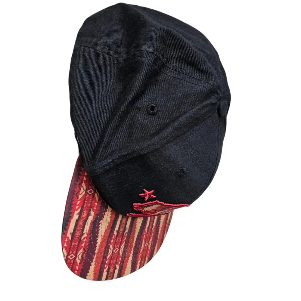 Carbon Elements Baseball Cap Snapback Hat‎ Black Aztec Tribal Bear Embroidered